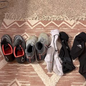 3 pairs of Nike/adidas socks, pair of Nike magistas and Nike indoors hypervenom